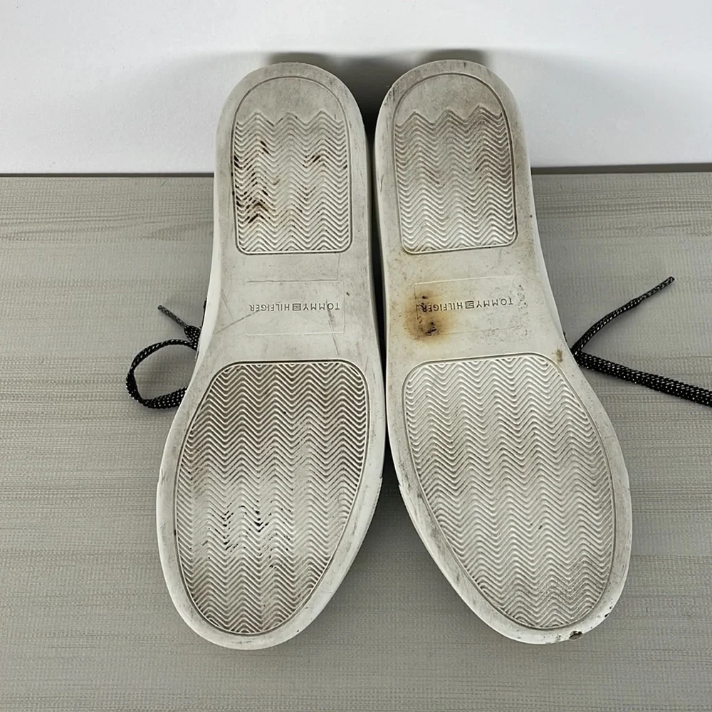 Tommy Hilfiger Rae sparkler basic lace up striped side faux leather sneakers 5